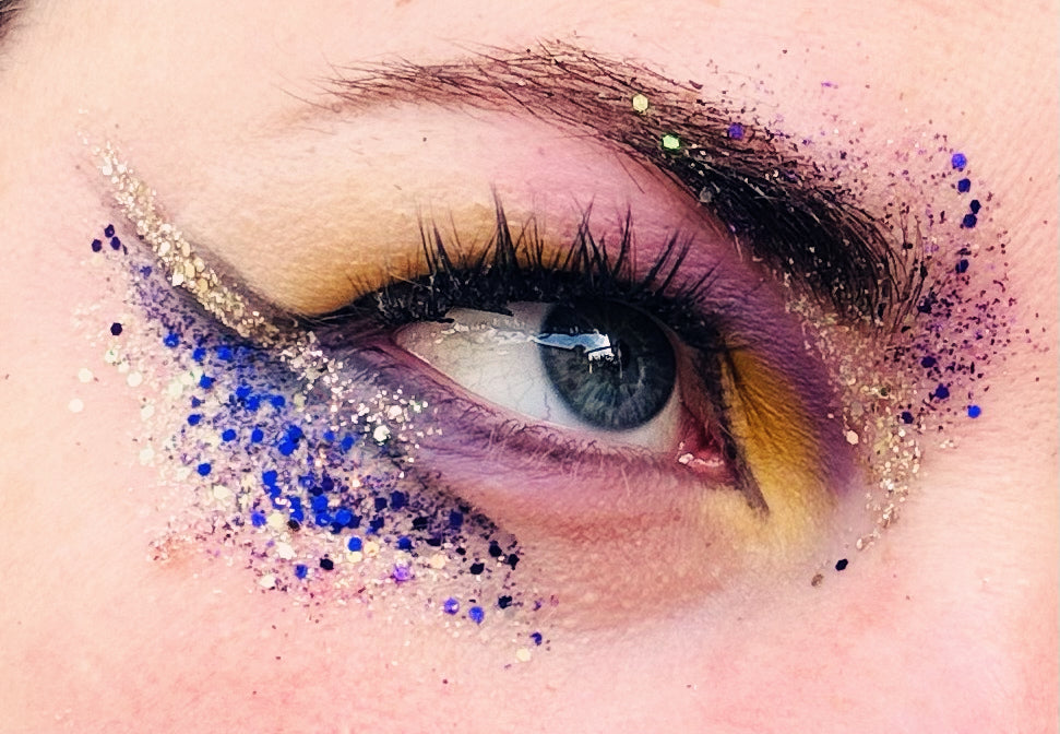 BLUE BALLS Sapphire bio chunky fine glitter