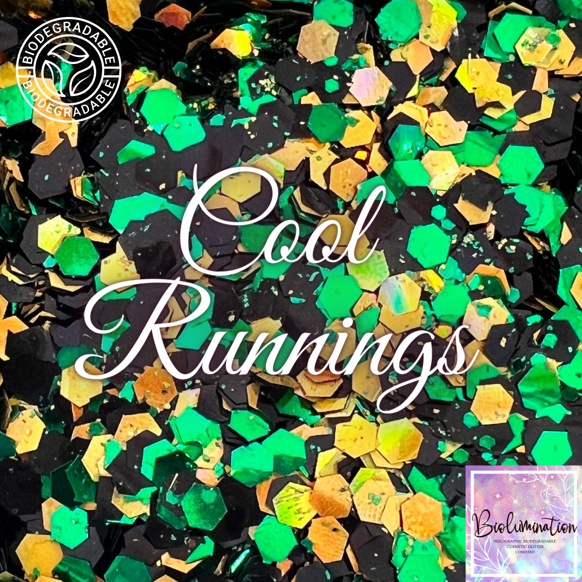 COOL RUNNINGS holographic biodegradable glitter