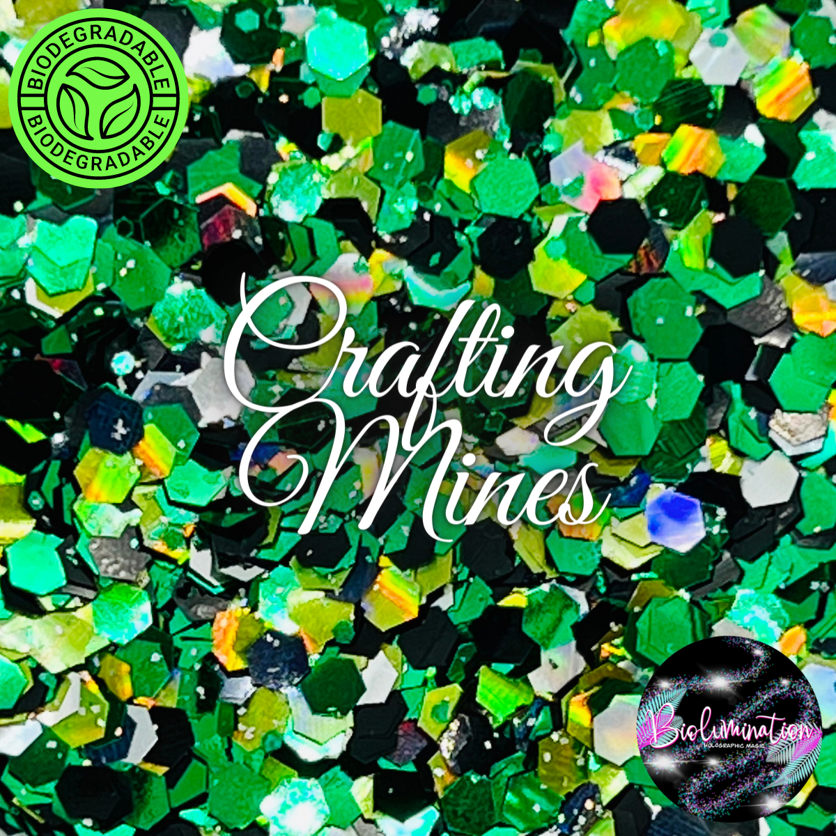CRAFTING MINES paillettes holographiques biodégradables