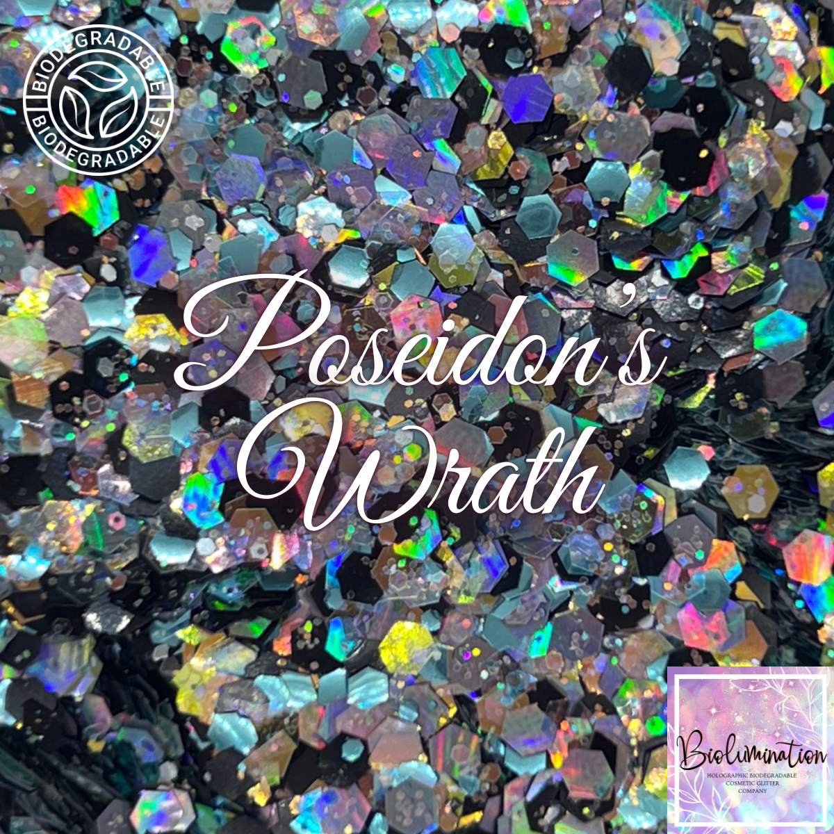 POSEIDON holographic biodegradable glitter