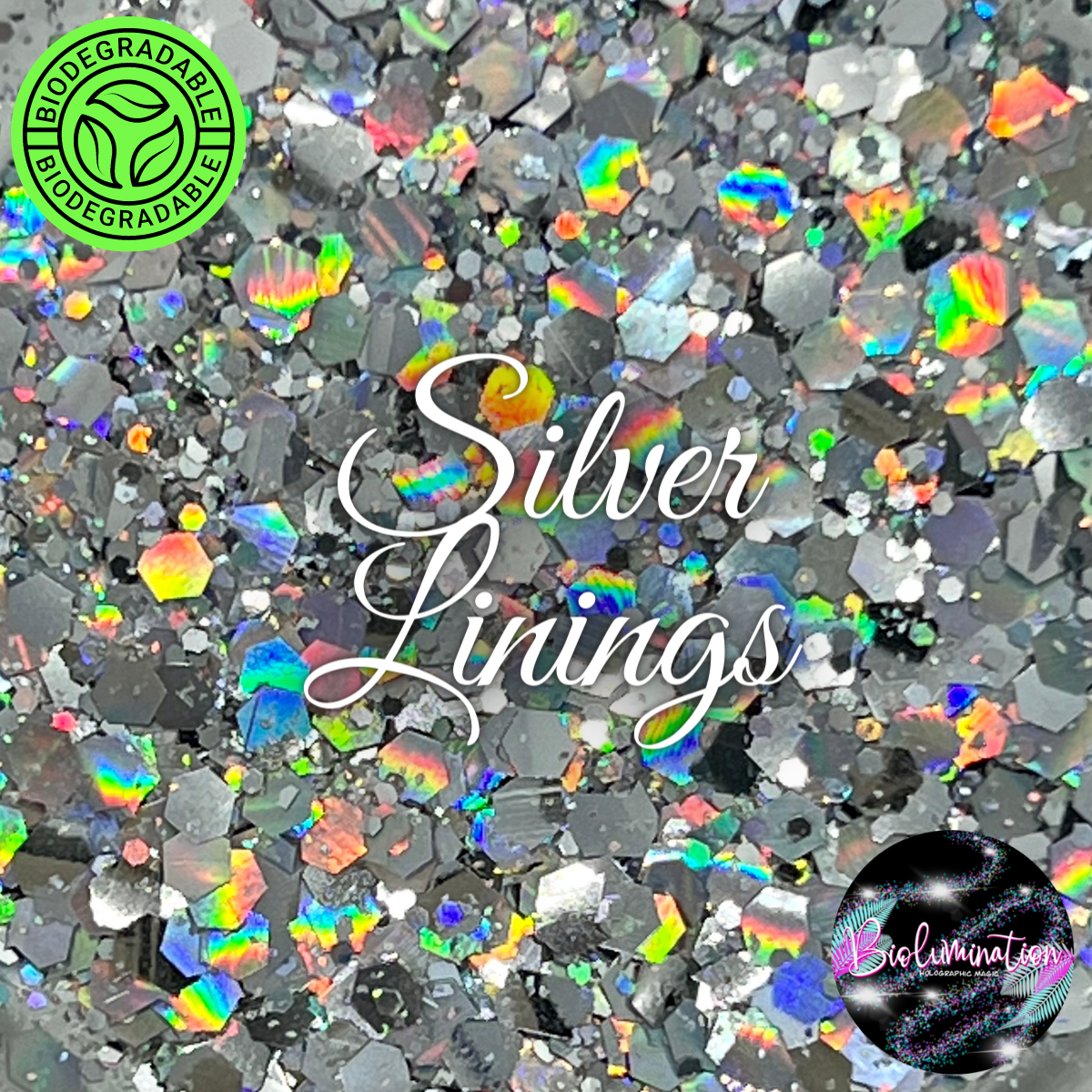 SILVER LININGS paillettes holographiques biodégradables