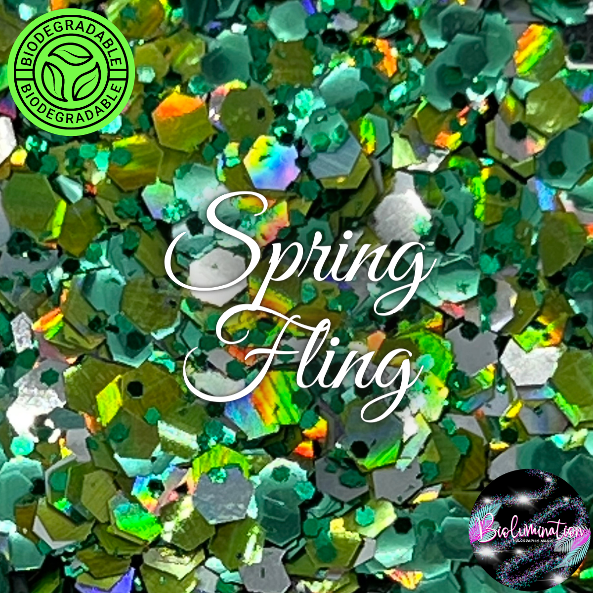 SPRING FLING holographic biodegradable glitter