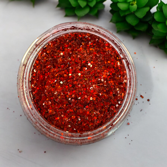 VIXEN Red bio chunky fine glitter