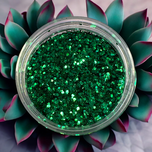 POISON ENVY emerald bio chunky fine glitter