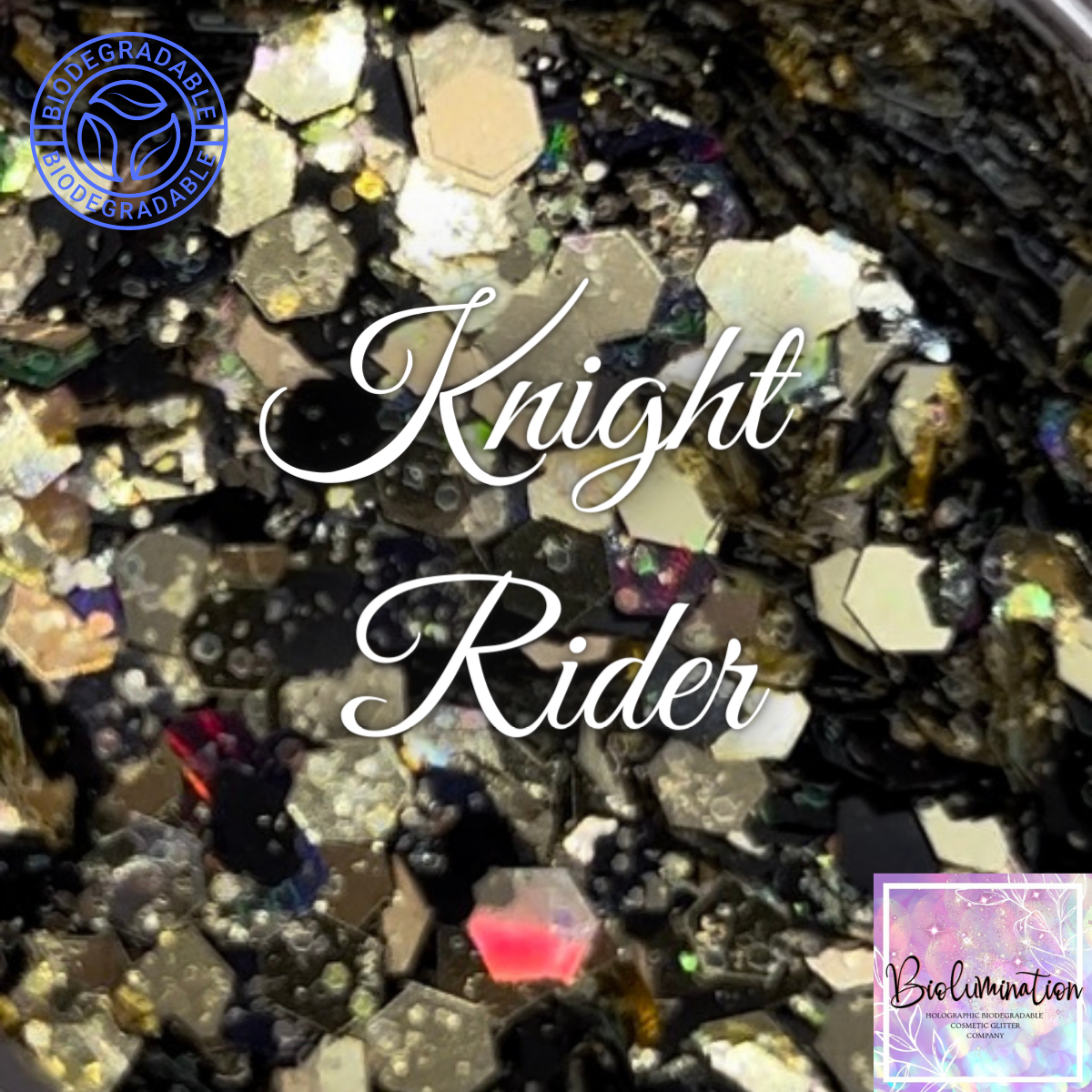 KNIGHT RIDER holographic biodegradable glitter