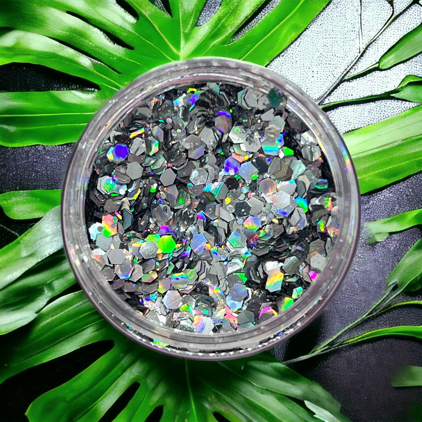 SILVER LININGS holographic biodegradable glitter