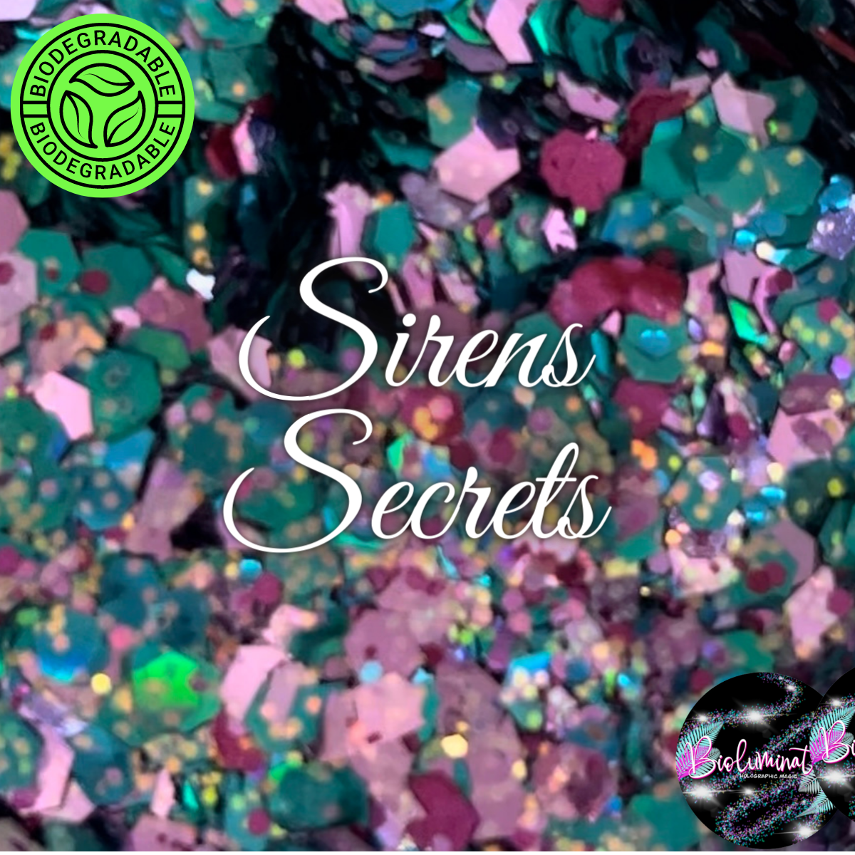 SIRENS SECRETS holographic biodegradable glitter