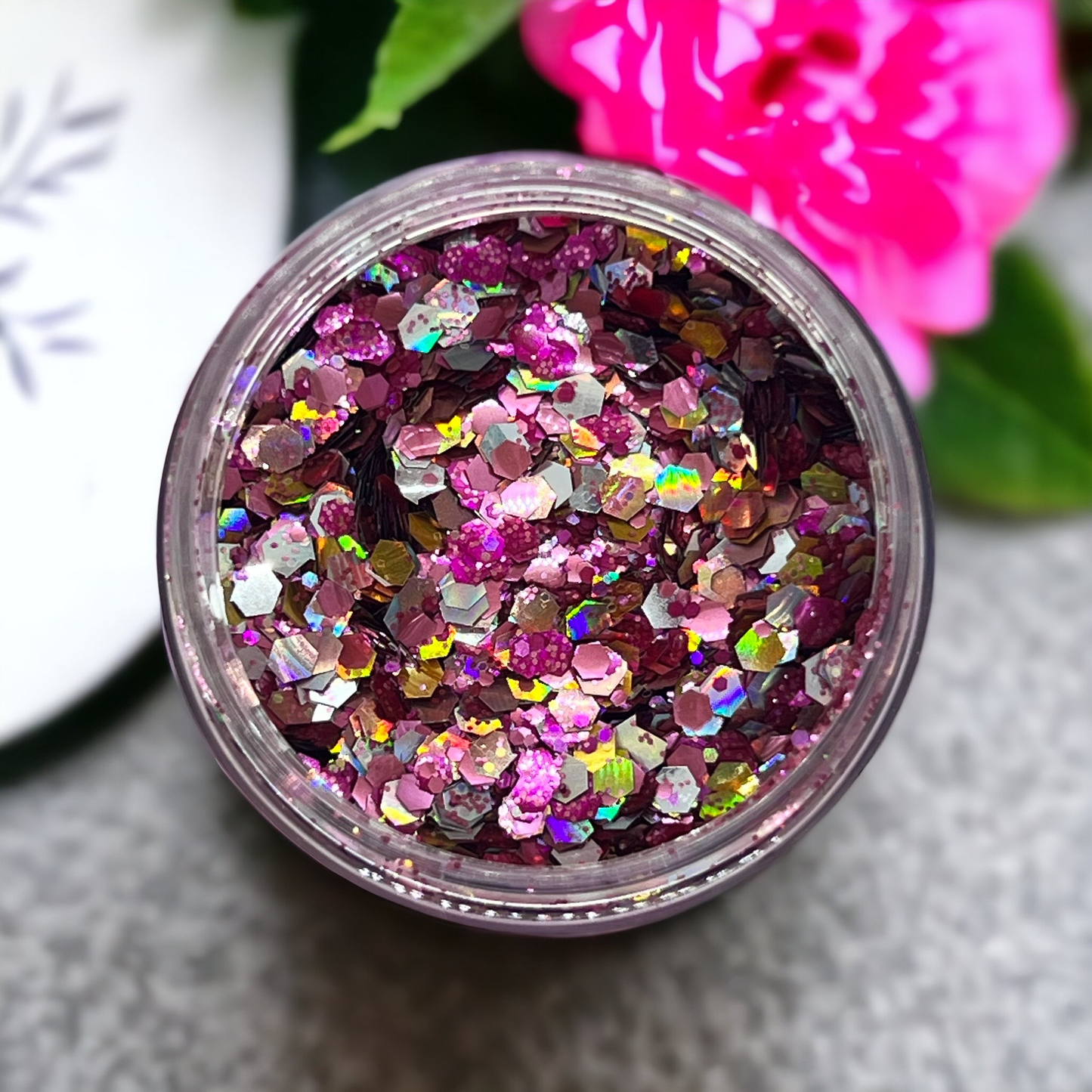 SWEET BUT PSYCHO holographic biodegradable glitter